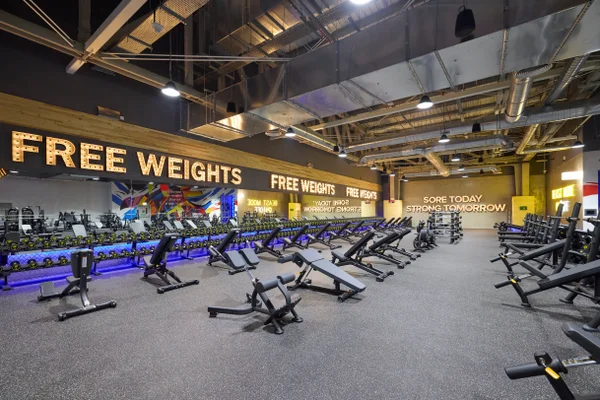 Gymnation Sharjah Central Men's Gym – Free Weights Area